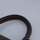 Salvatore Ferragamo Gancini Sofia Hand Bag Leather 2way Brown Gold Auth 98113-8