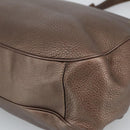 Salvatore Ferragamo Gancini Shoulder Bag Leather Brown Gold Auth 98117-15