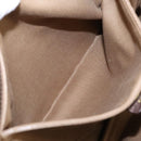 Salvatore Ferragamo Gancini Shoulder Bag Leather Brown Gold Auth 98117-20