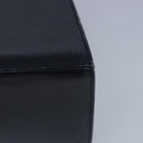 Salvatore Ferragamo Gancini Hand Bag Leather 2way Navy Gold Auth 98122-16