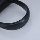 Salvatore Ferragamo Gancini Hand Bag Leather 2way Navy Gold Auth 98122-7