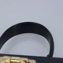 Salvatore Ferragamo Gancini Hand Bag Leather 2way Navy Gold Auth 98122-8