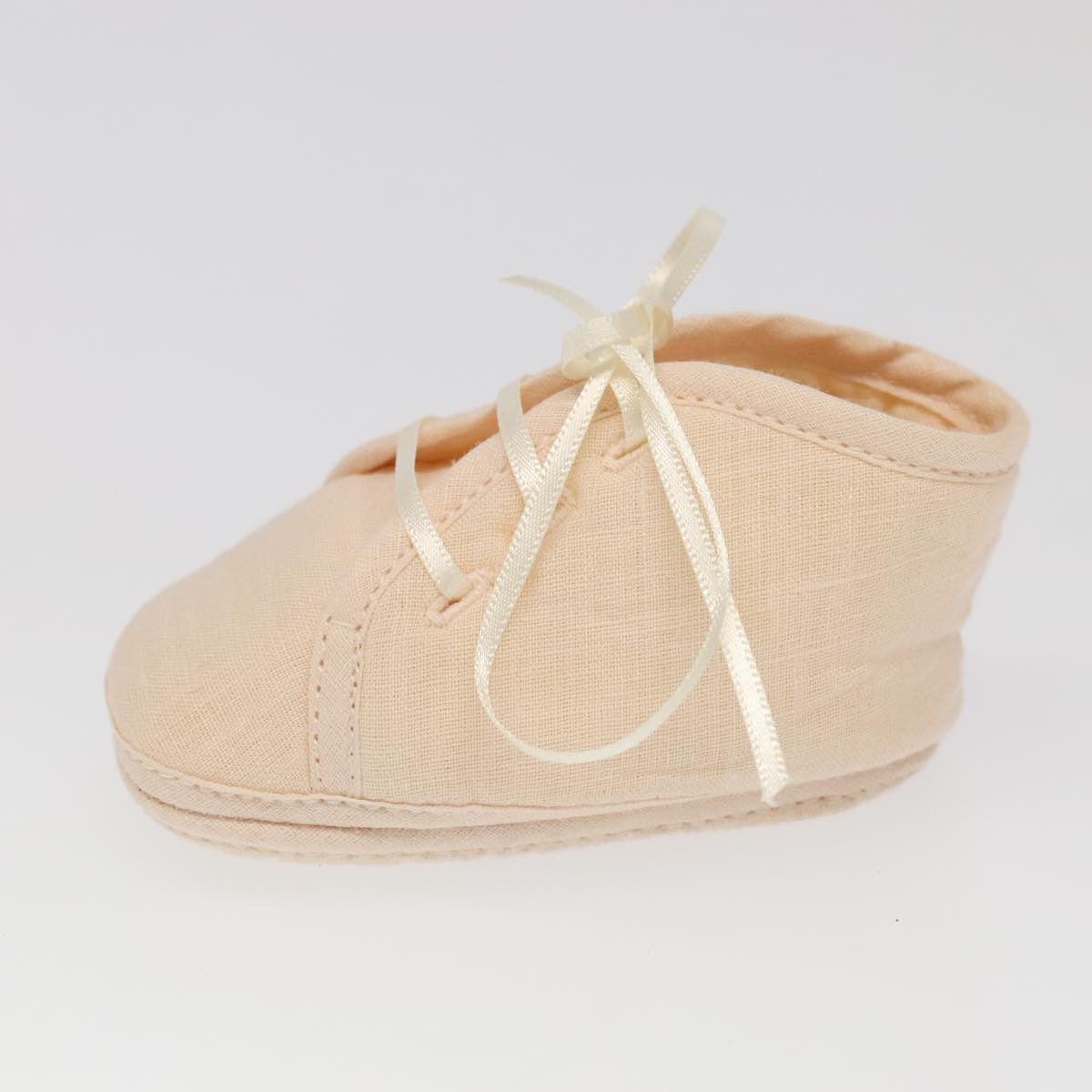 HERMES Baby Shoes Cotton Pink Auth 98130