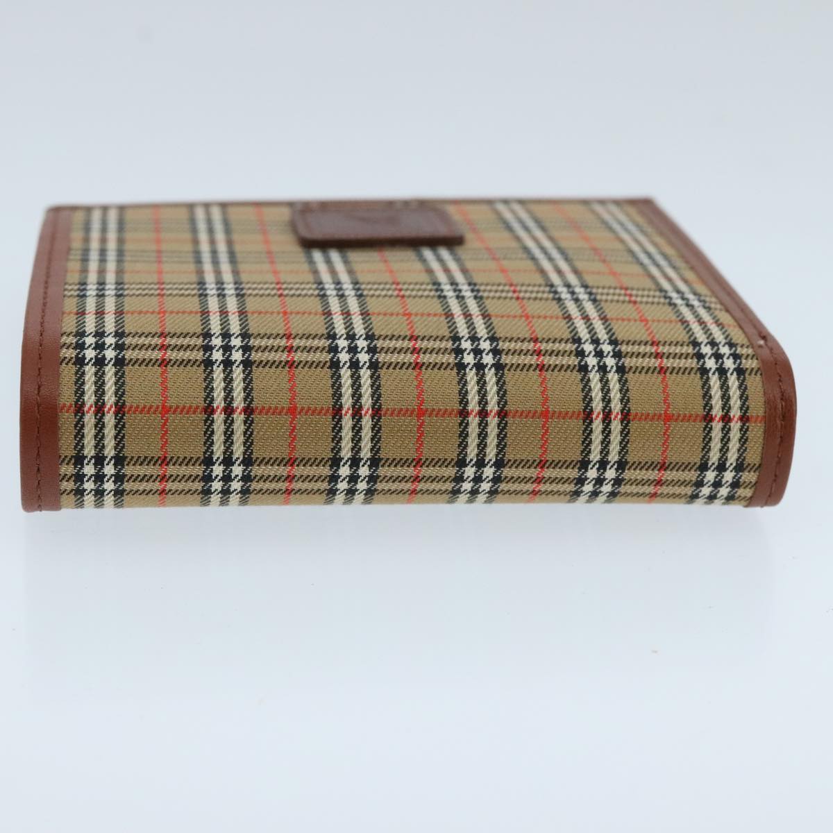 BURBERRY Nova Check Wallet Canvas Beige Auth 98142