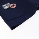 LOUIS VUITTON Blazer With Patch Jacket Polyester 38 Navy 1A63TC LV Auth 98177SM-10