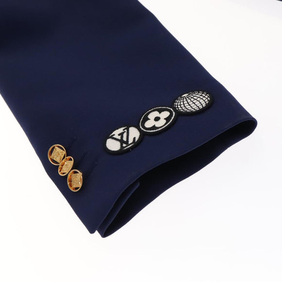 LOUIS VUITTON Blazer With Patch Jacket Polyester 38 Navy 1A63TC LV Auth 98177SM