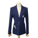LOUIS VUITTON Blazer With Patch Jacket Polyester 38 Navy 1A63TC LV Auth 98177SM-3