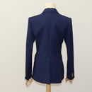 LOUIS VUITTON Blazer With Patch Jacket Polyester 38 Navy 1A63TC LV Auth 98177SM-4