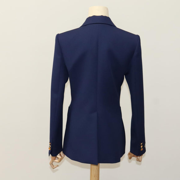 LOUIS VUITTON Blazer With Patch Jacket Polyester 38 Navy 1A63TC LV Auth 98177SM