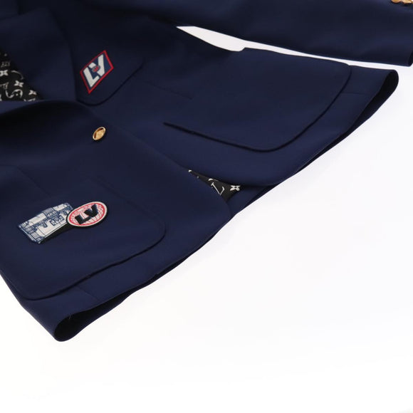 LOUIS VUITTON Blazer With Patch Jacket Polyester 38 Navy 1A63TC LV Auth 98177SM