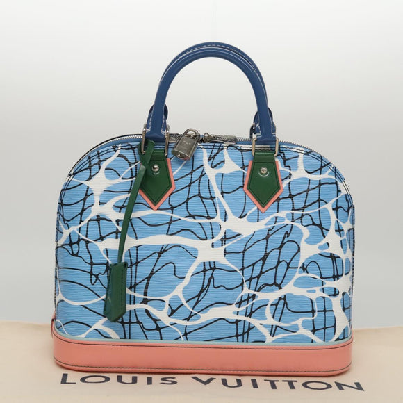 LOUIS VUITTON Epi Alma PM Handtasche 2-Wege Blau M41571 LV Auth 98199SAV