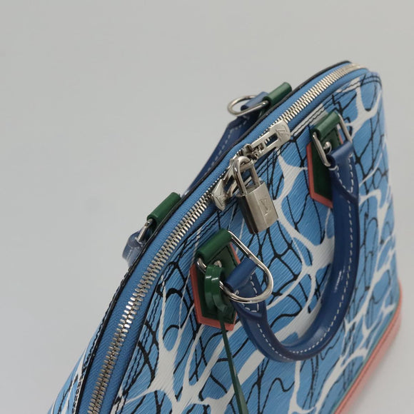 LOUIS VUITTON Epi Alma PM Handtasche 2-Wege Blau M41571 LV Auth 98199SAV