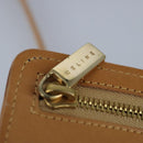 CELINE C Macadam Canvas Shoulder Bag Blue Gold Auth 98223-9