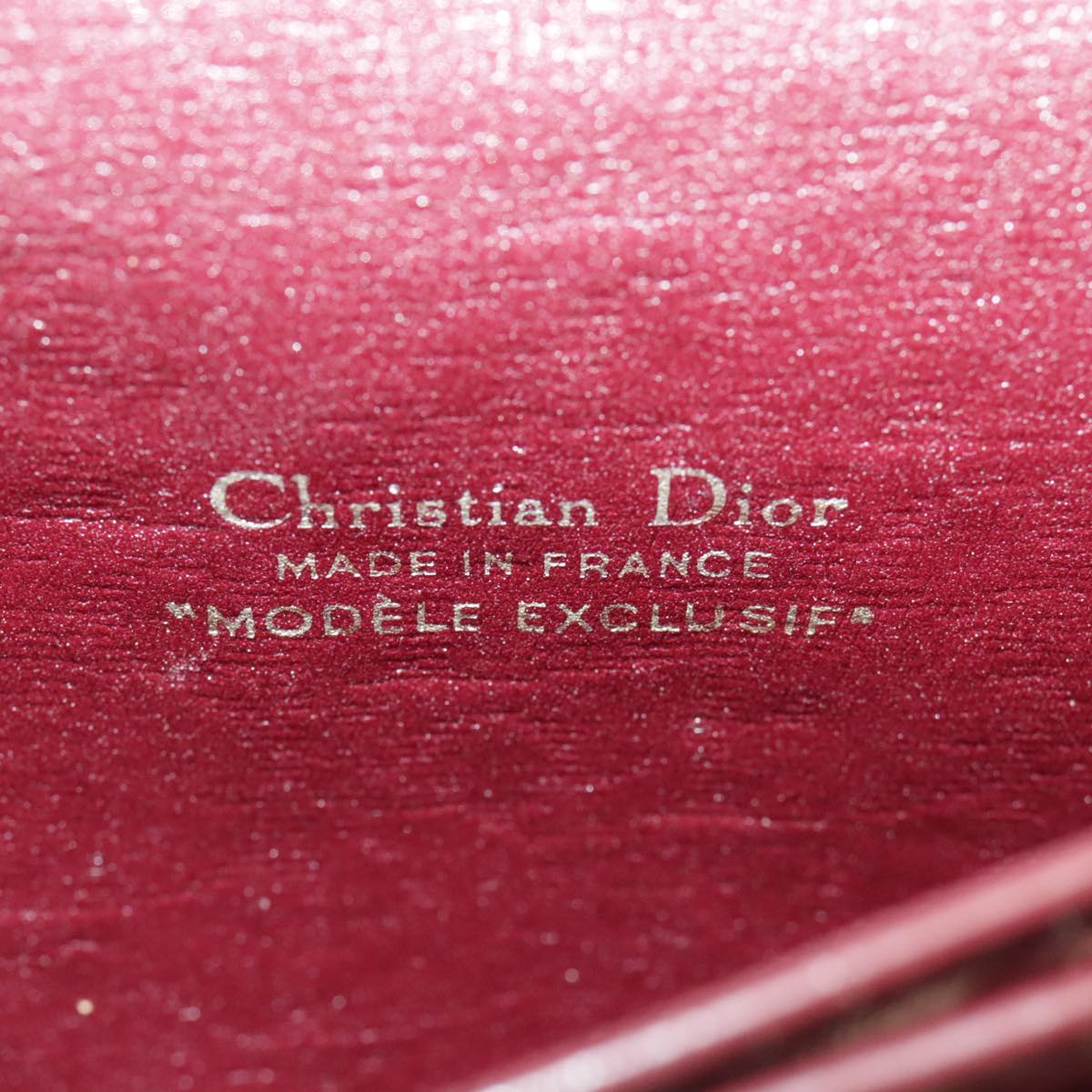 Christian Dior Trotter Canvas Clutch Bag Red Auth 98224