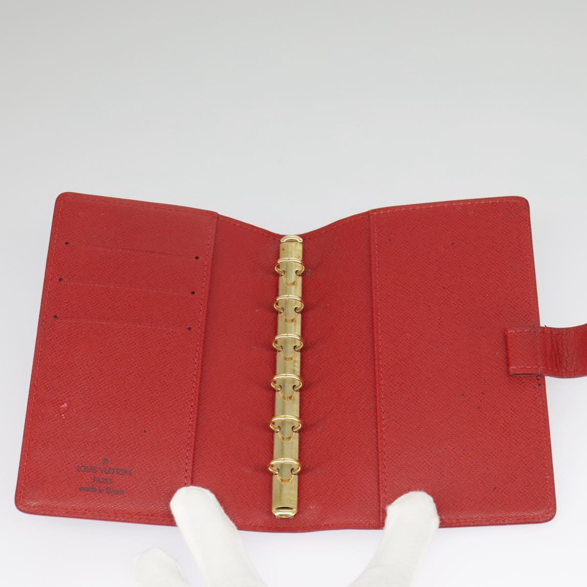 LOUIS VUITTON Epi Agenda PM Day Planner Cover Red R20057 LV Auth 98226