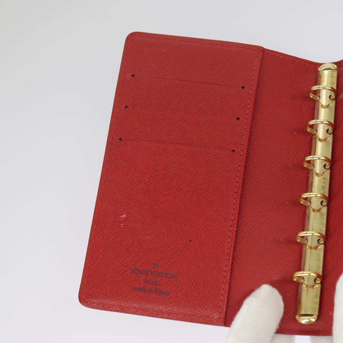 LOUIS VUITTON Epi Agenda PM Day Planner Cover Red R20057 LV Auth 98226