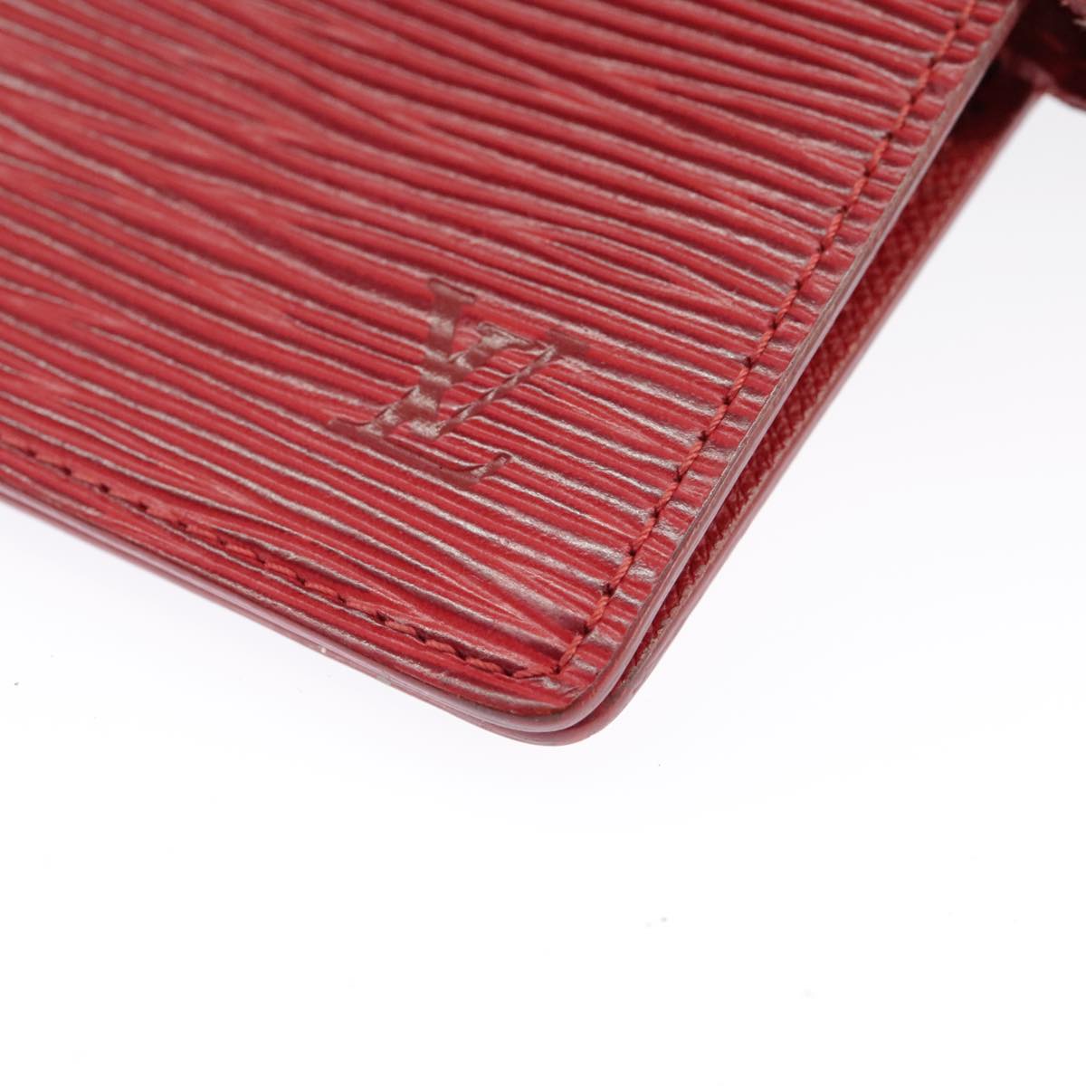 LOUIS VUITTON Epi Agenda PM Day Planner Cover Red R20057 LV Auth 98226