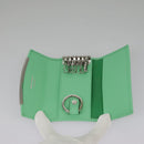 Salvatore Ferragamo Gancini Key Case Leather Peppermint Auth 98227-8