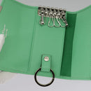 Salvatore Ferragamo Gancini Key Case Leather Peppermint Auth 98227-22