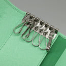 Salvatore Ferragamo Gancini Key Case Leather Peppermint Auth 98227-9