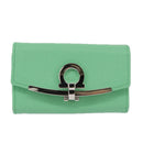 Salvatore Ferragamo Gancini Key Case Leather Peppermint Auth 98227-13