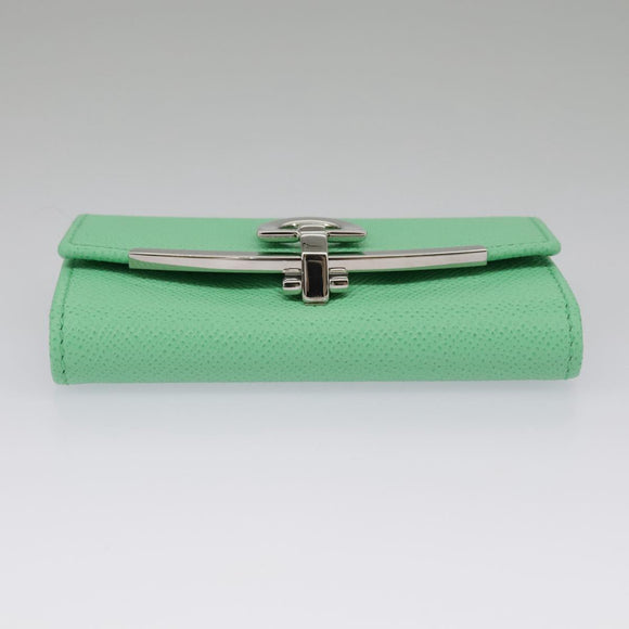 Salvatore Ferragamo Gancini Key Case Leather Peppermint Auth 98227
