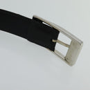 LOUIS VUITTON Belt Leather 29.9""-34.3"" Black Silver M9831 LV Auth 98233-13