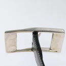 LOUIS VUITTON Belt Leather 29.9""-34.3"" Black Silver M9831 LV Auth 98233-20