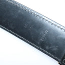 LOUIS VUITTON Belt Leather 29.9""-34.3"" Black Silver M9831 LV Auth 98233-11