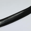 LOUIS VUITTON Belt Leather 29.9""-34.3"" Black Silver M9831 LV Auth 98233-5