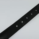 LOUIS VUITTON Belt Leather 29.9""-34.3"" Black Silver M9831 LV Auth 98233-8