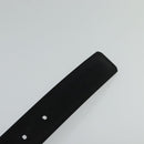 LOUIS VUITTON Belt Leather 29.9""""""""-34.3"""""""" Black Silver M9831 LV Auth 98233-9