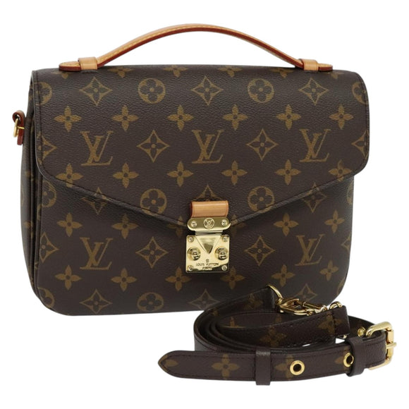 LOUIS VUITTON Monogram Pochette Metis MM Hand Bag 2way M43628 LV Auth 98243A