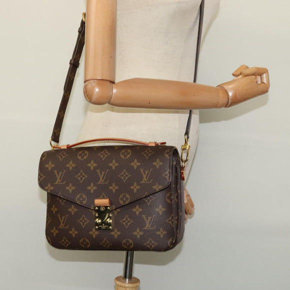 LOUIS VUITTON Monogram Pochette Metis MM Hand Bag 2way M43628 LV Auth 98243A