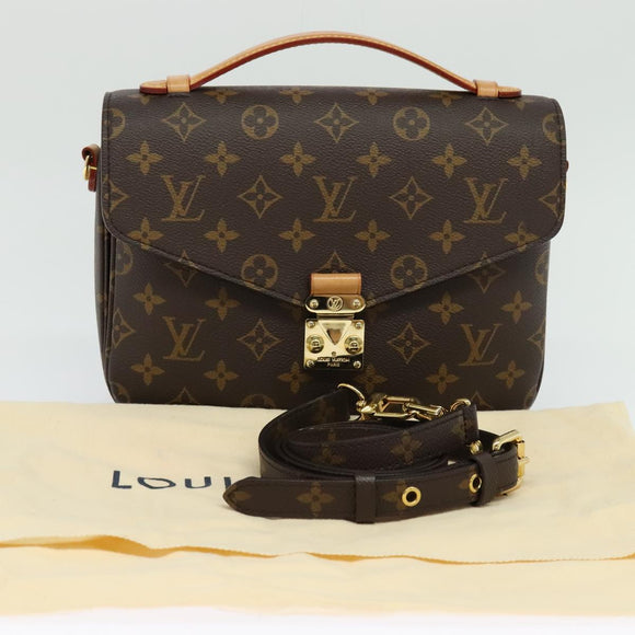 LOUIS VUITTON Monogram Pochette Metis MM Hand Bag 2way M43628 LV Auth 98243A