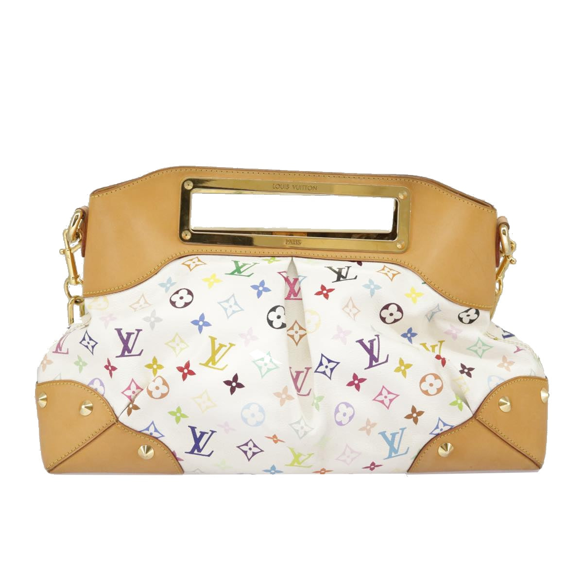 LOUIS VUITTON Monogram Multicolor Judy GM Shoulder Bag White M40253 Auth 98245A - 0