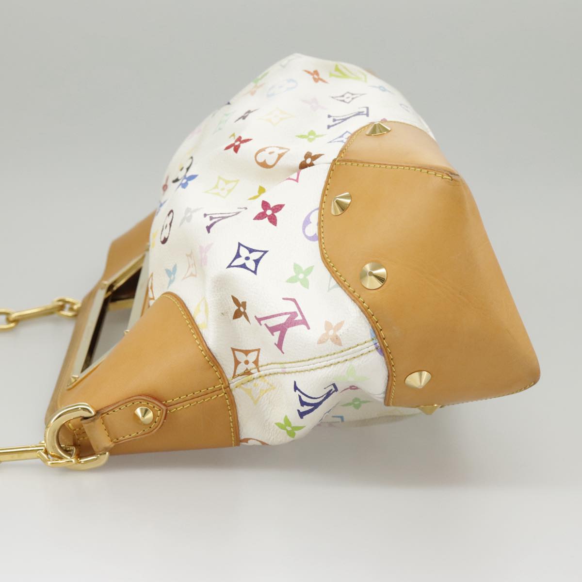 LOUIS VUITTON Monogram Multicolor Judy GM Shoulder Bag White M40253 Auth 98245A