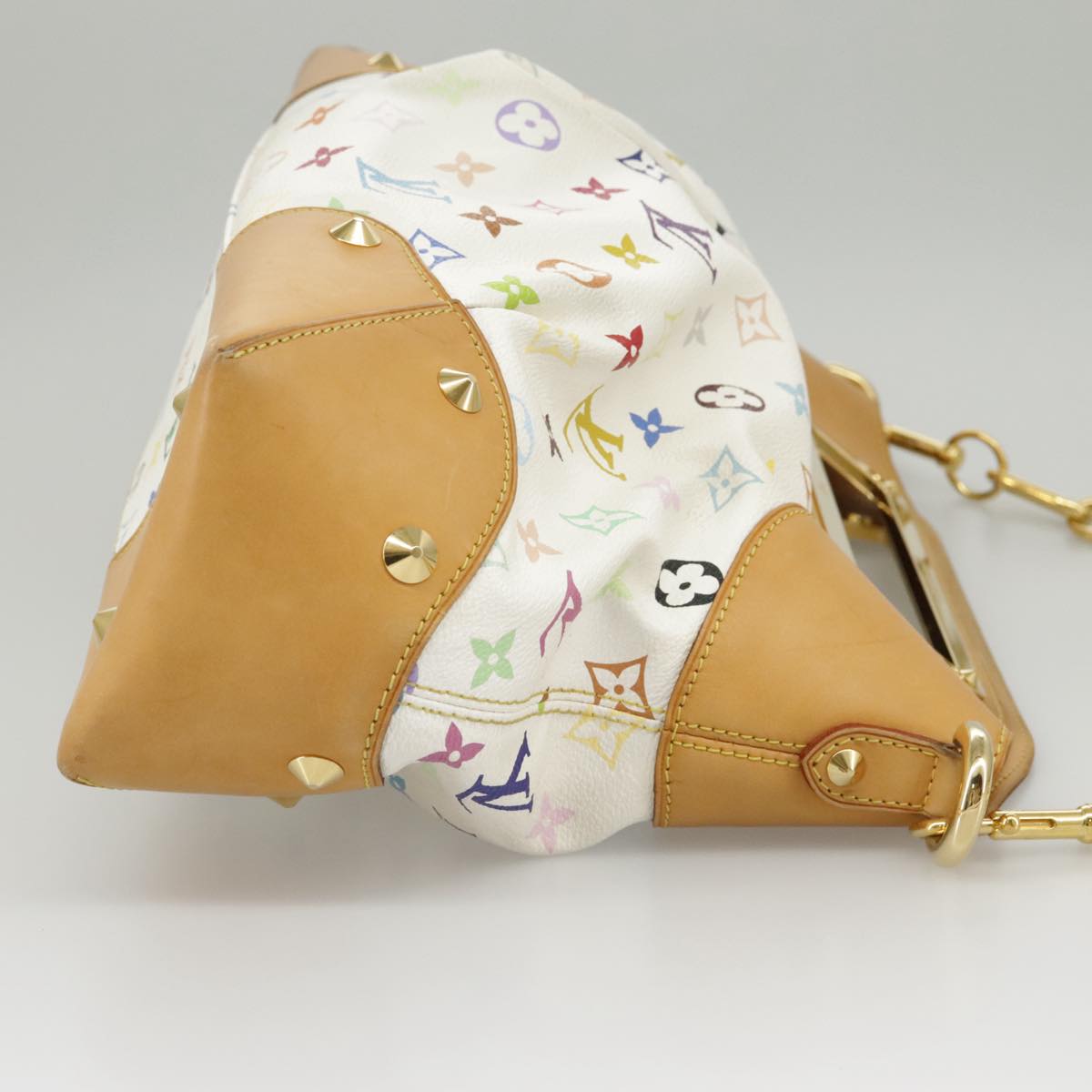 LOUIS VUITTON Monogram Multicolor Judy GM Shoulder Bag White M40253 Auth 98245A