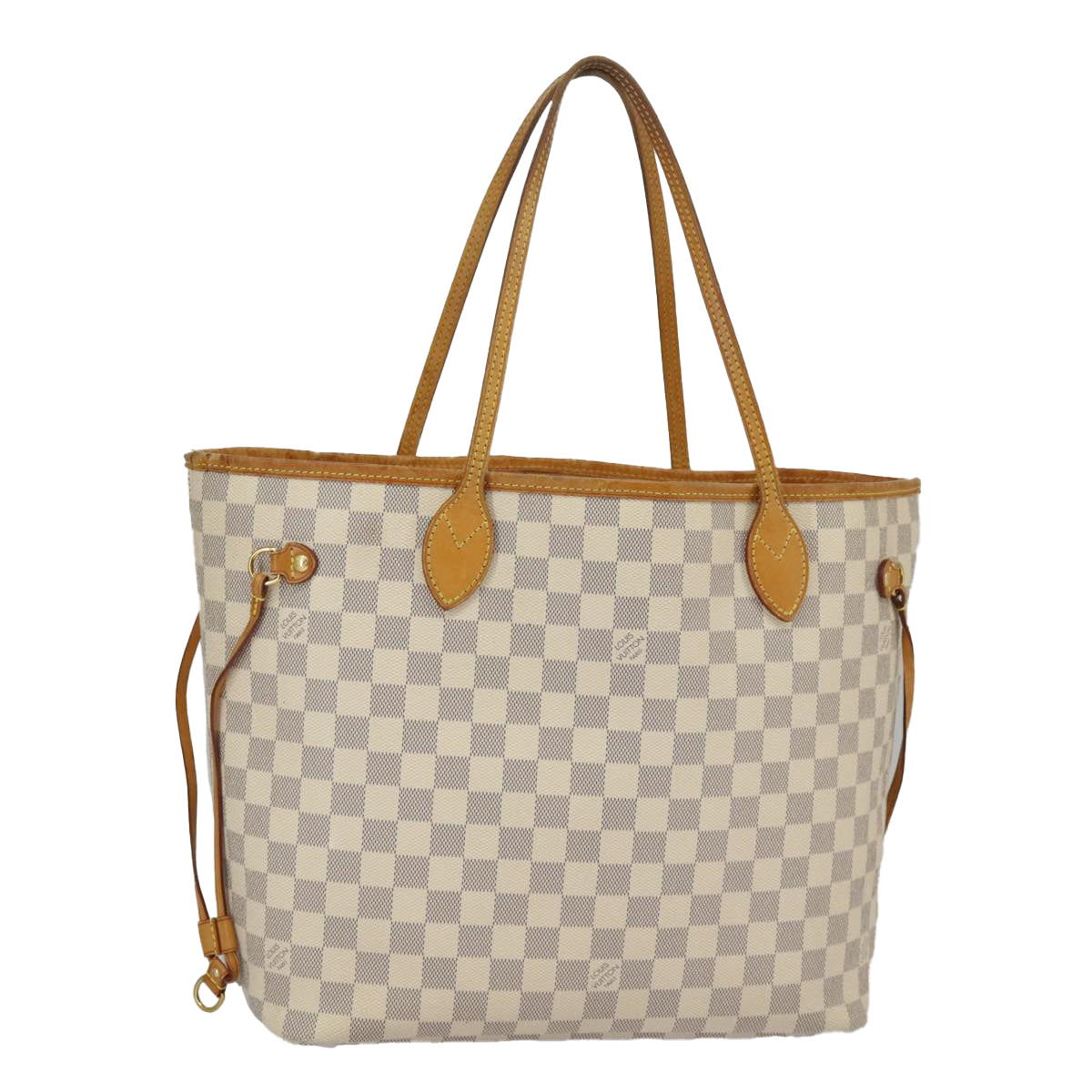 LOUIS VUITTON Damier Azur Neverfull MM Tote Bag N51107 LV Auth 98246