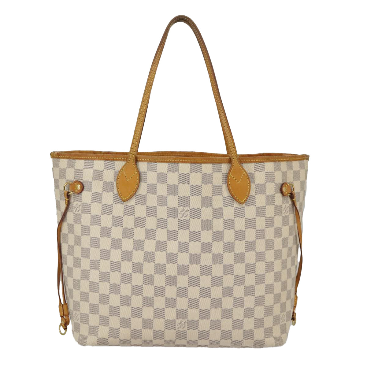 LOUIS VUITTON Damier Azur Neverfull MM Tote Bag N51107 LV Auth 98246