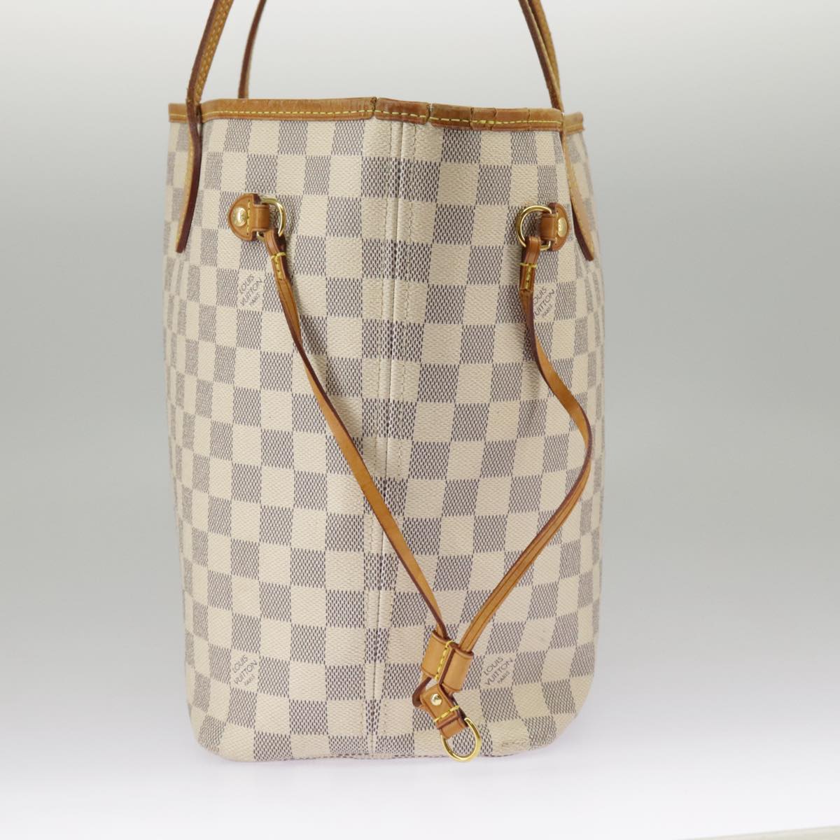 LOUIS VUITTON Damier Azur Neverfull MM Tote Bag N51107 LV Auth 98246