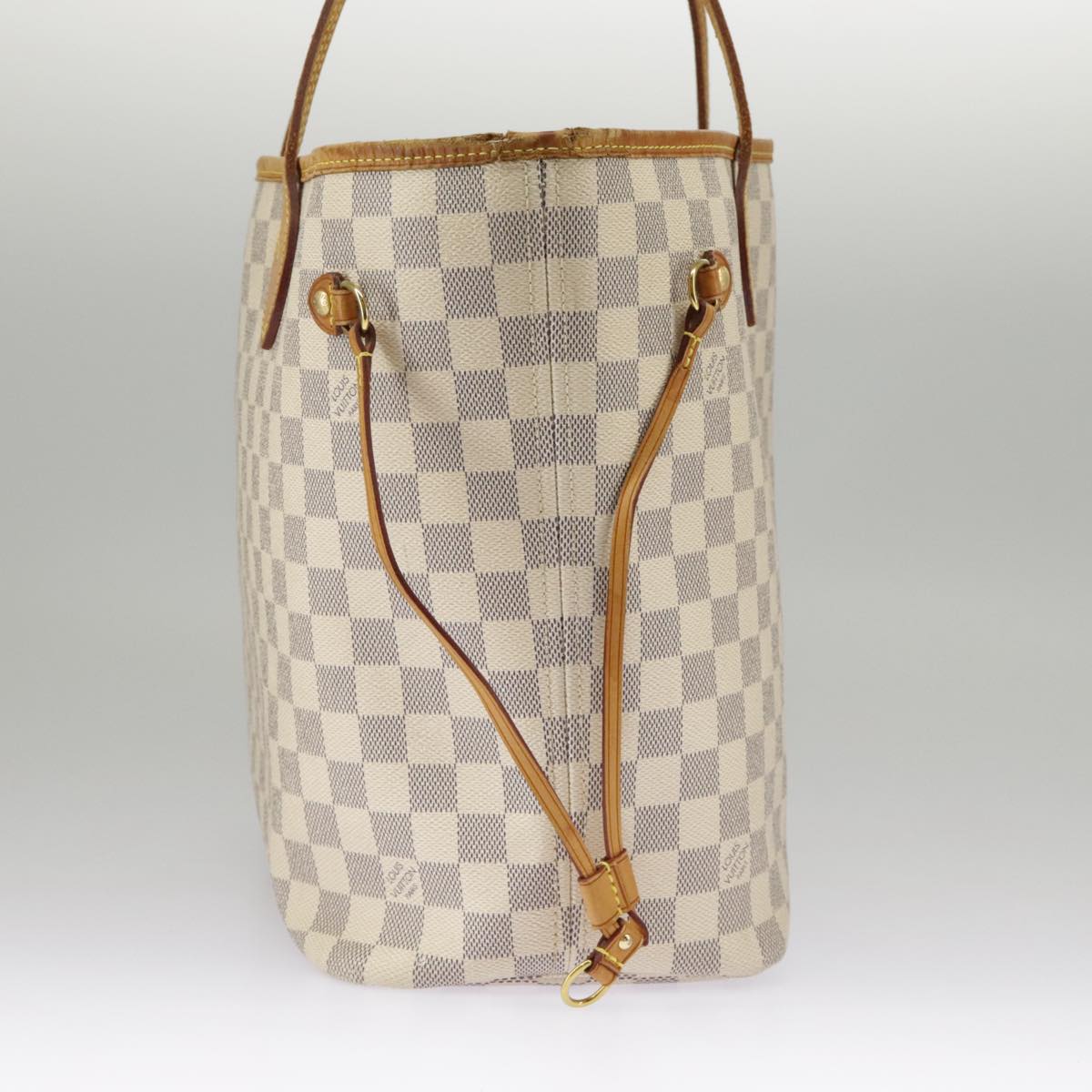 LOUIS VUITTON Damier Azur Neverfull MM Tote Bag N51107 LV Auth 98246