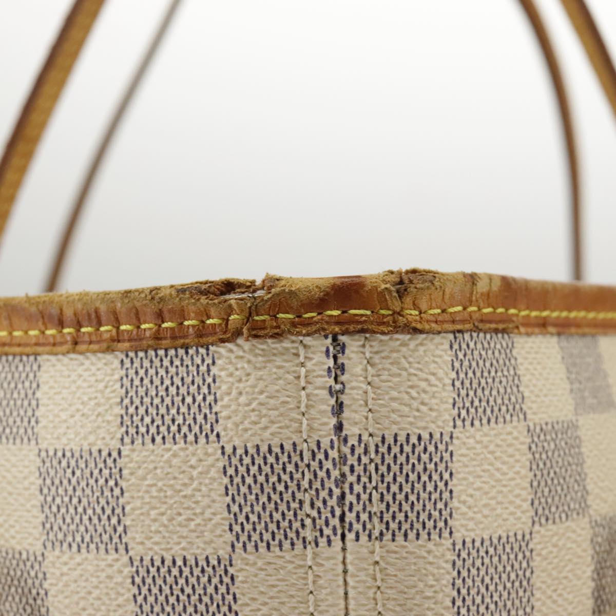 LOUIS VUITTON Damier Azur Neverfull MM Tote Bag N51107 LV Auth 98246