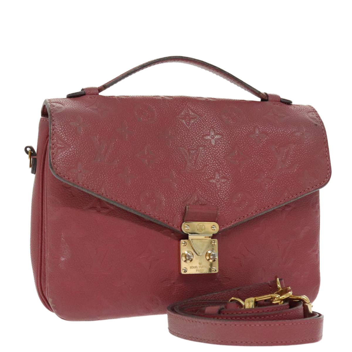 LOUIS VUITTON Monogram Empreinte Pochette Metis MM Bag 2way M43737 LV Auth 98250