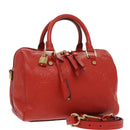 LOUIS VUITTON Empreinte Speedy Bandouliere 25 Bag 2way Scarlet M44145 Auth 98256-1