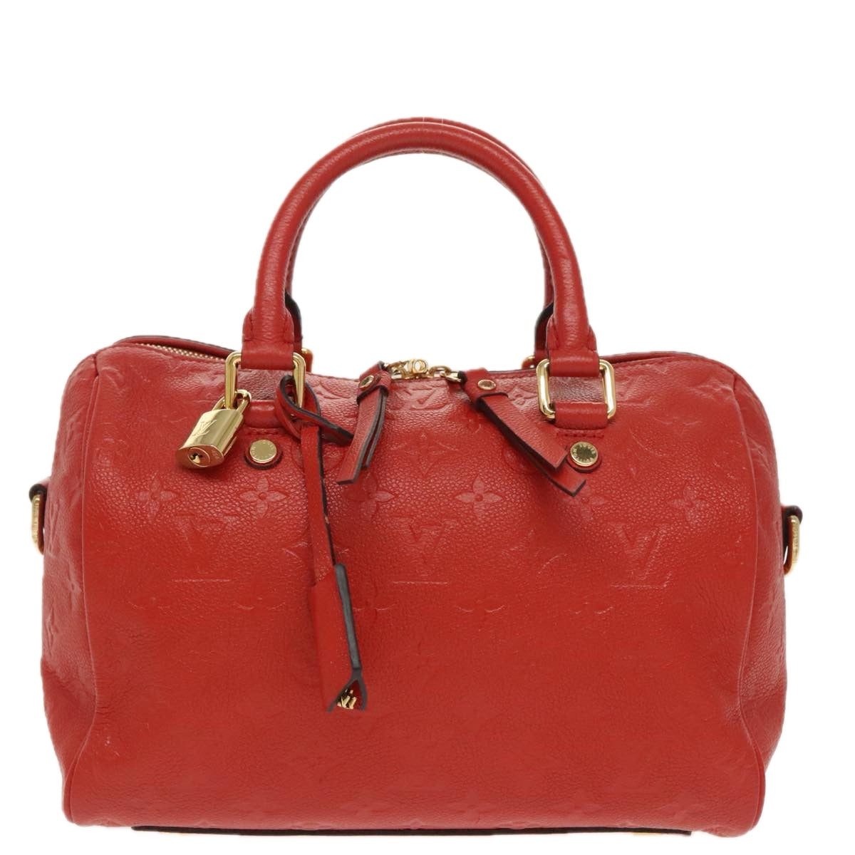 LOUIS VUITTON Empreinte Speedy Bandouliere 25 Bag 2way Scarlet M44145 Auth 98256 - 0