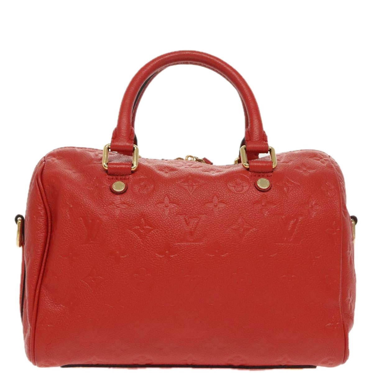 LOUIS VUITTON Empreinte Speedy Bandouliere 25 Bag 2way Scarlet M44145 Auth 98256