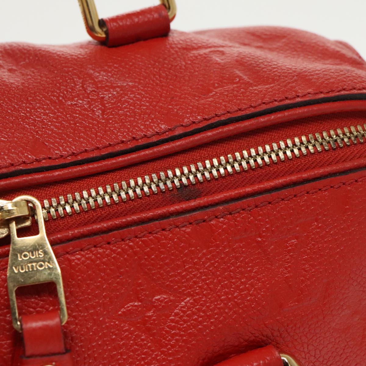 LOUIS VUITTON Empreinte Speedy Bandouliere 25 Bag 2way Scarlet M44145 Auth 98256