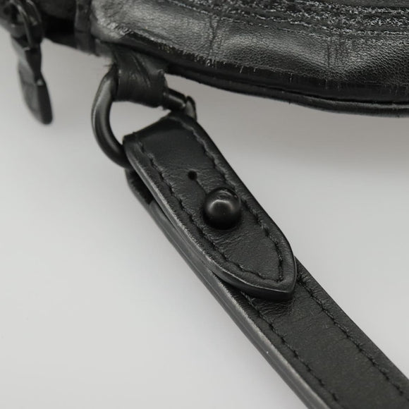 LOUIS VUITTON Disc Pouch Leather Black M81777 LV Auth 98260SA