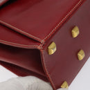Salvatore Ferragamo Shoulder Bag Leather Red Auth 98267-14
